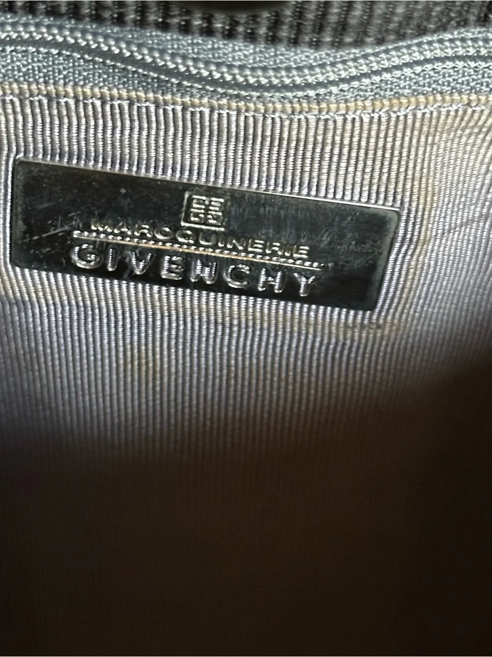 Givenchy Vintage Gray Tote & Marble Style Acrylic Handles